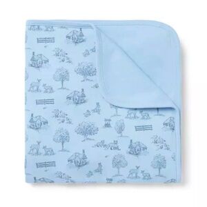 NWT Janie and Jack Baby Woodland Toile Cotton Blanket